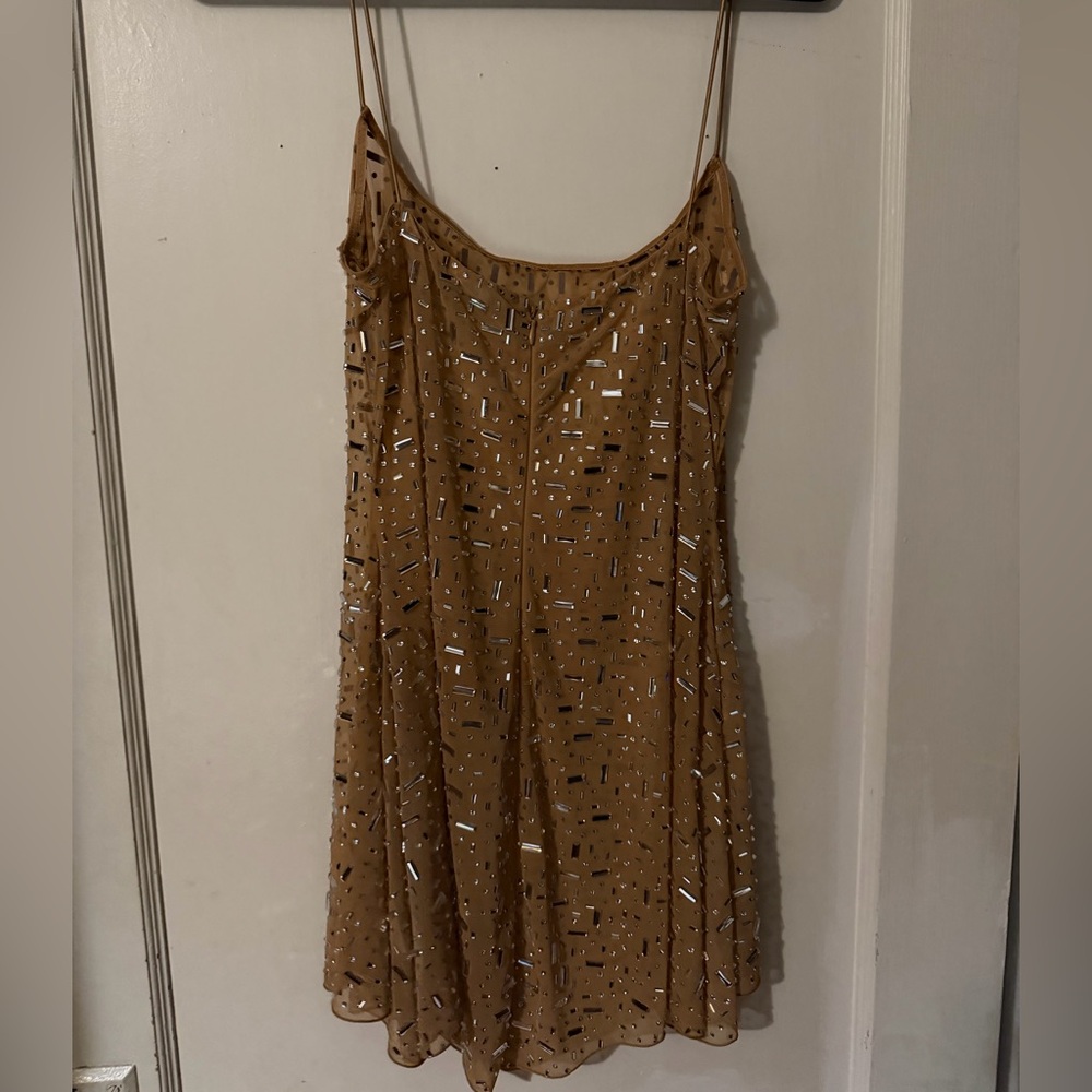 Oh Polly Tan Sequin Mini Dress - Picture 5 of 8